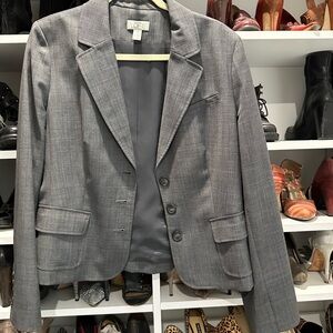 LOFT Charcoal Wool Blend pant suit